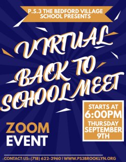 Virtual Back To School Meet September 9th @ 6pm